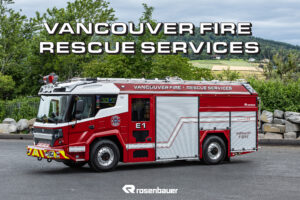 Vancouver Fire Rescue Services Rosenbauer RTX All-Electric Fire Engine