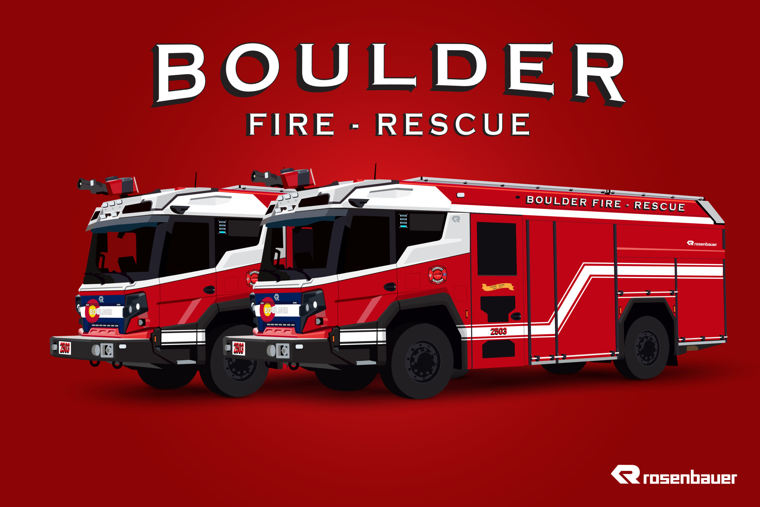 Boulder Colorado Fire Rescue Electric Fire Engine, Rosenbauer RTX